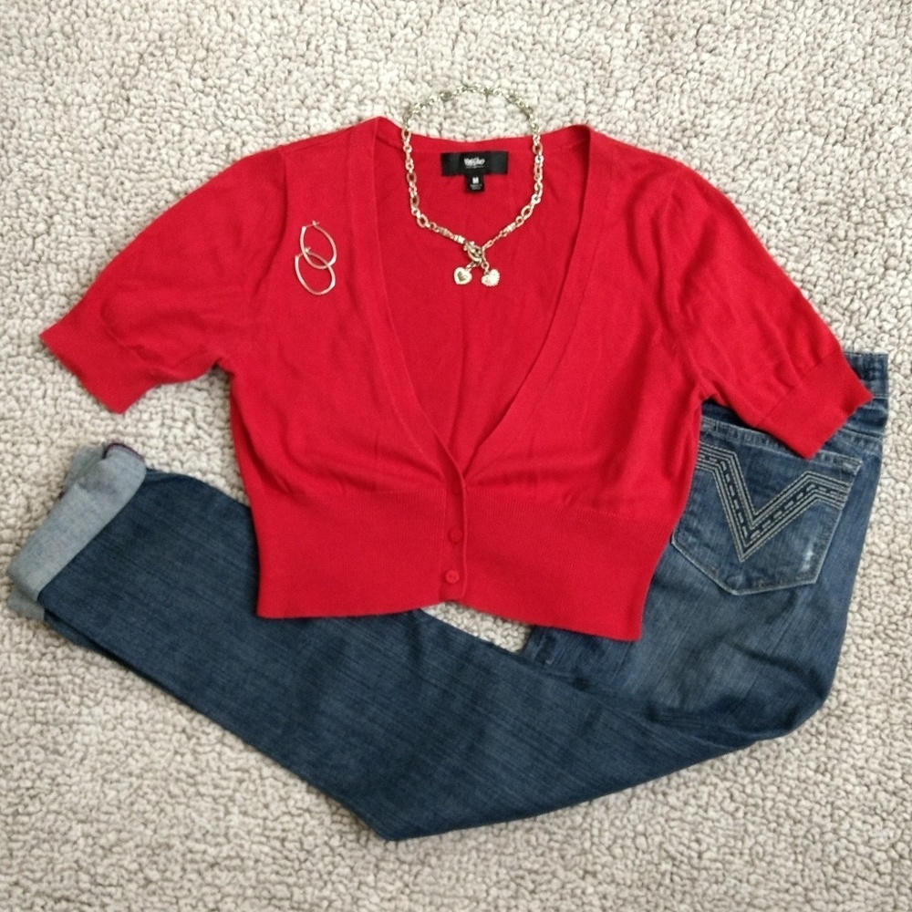 Mossimo Crop Short Sleeve Cardigan